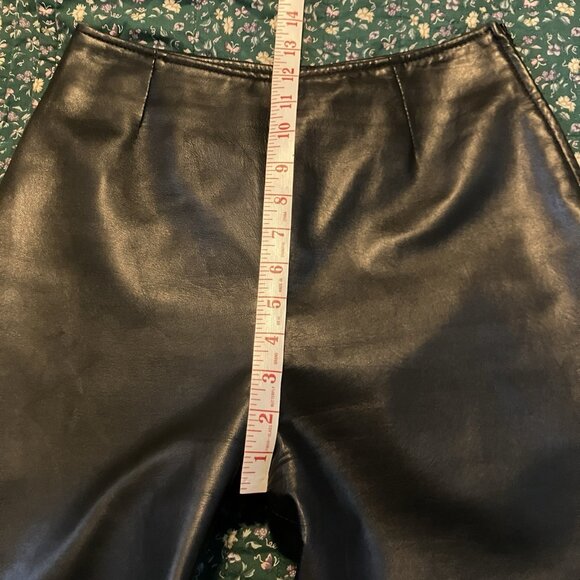 Y2K Danier Black Buttery Leather Pants Womens 6 2000s Vintage Goth High Waist - Picture 9 of 13